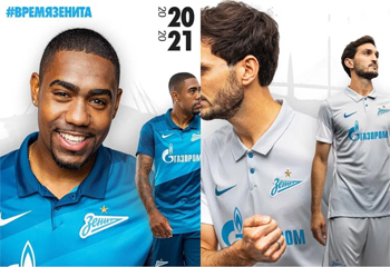 Zenit Saint Petersburg football shirts 2020-21